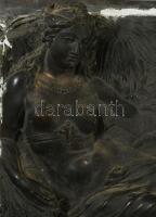 2 darab antik plakett Poszeidón és Vénusz alakjaival. cca 19. sz. közepe - második fele, patinázott ...