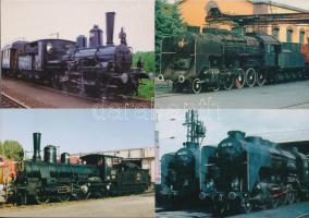 15 db MODERN gőzmozdony képeslap / 15 modern locomotive postcards