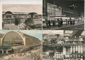 8 db MODERN vasútállomás képeslap / 8 modern railway station postcards