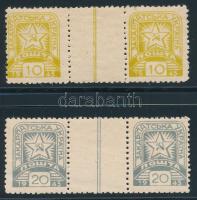 Kárpát-Ukrajna 1945 Mi 87-88 ívközéprészes párok / gutter pairs