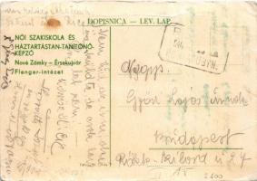 1940 Érsekújvár, Nové Zámky; Női szakiskola és háztartástan-tanítónőképző, Flenger-intézet / vocatio...