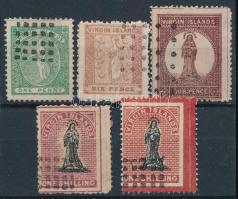 Virgin-szigetek 5 klf klasszikus bélyeg garancia nélkül / no guarantee (min. 490 GBP)