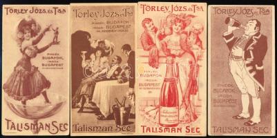 Törley József és Tsa Talisman Sec, 4 db számolócédula