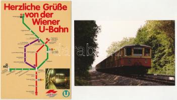 13 db MODERN berlini S-bahn és bécsi metro képeslap / 13 modern metro and train postcards