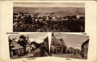 1941 Királyhelmec, Helmec, Kralovsky Chlumec; látkép, utca részlet, Fő utca / general view, street view, main street (EK)