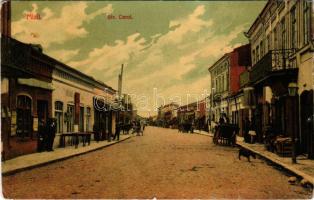 1914 Mizil, Strada Carol. D. Poppovitz / street view, shops (EK)