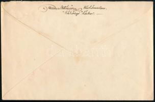 1938 Ajánlott helyi levél soproni tábori küldöncjárat sorral / Sopron courier post stamp set on regi...