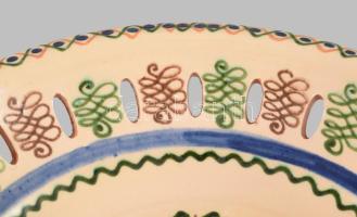 Mónus Ferenc (1931-1999) falitál, jelzett, hibátlan, d: 29,5 cm