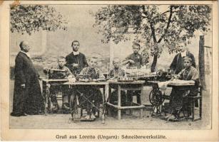 Lorettom, Loretto; Schneiderwerkstätte / szabóműhely / tailor workshop (fl)