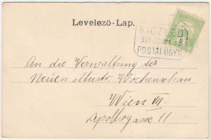 1916 Loipersdorf bei Fürstenfeld, view, church. M. Bruckner + "KICZLÉD POSTAI. ÜGYN." (EK)