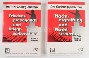 Hampel, Johannes: Der Nationalsozialismus 1-2. Machtergreifung und Machtsicherung. Band 1: 1933-35. Band 2: 1935-39. München, 1988-1989, Bayerische Landeszentrale Für Politische Bildungsarbeit. Német nyelven. Fekete-fehér képanyaggal illusztrált. Kiadói papírkötések.