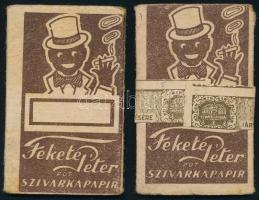 Fekete Péter pót-szivarkapapír, eredeti csomagolásban, adójeggyel és adójegy nélkül