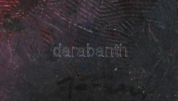 Tőkey Péter (1943-): Vörös ellenfény, 2008. Olaj, fa. Jelzett. Hátoldalán címkén feliratozott. 25×25...