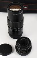 Praktica PLC2 fényképezőgép, Pentacon Electric 2.8/135 objektív + Pentacon Electric 4/200 MC objektí...