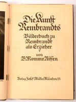 Vegyes művészeti könyvtétel, 4 db: Menzel Werke und Dokumente, Die Kunst Rembrandts, Der Creglinger ...