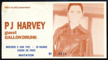 1993 P. J. Harvey guest Gallon Drunk koncertjegy, No. 0070, Casino de Paris.