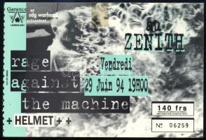 1994 Rage Against the Machine + Helmet, No. 06259, No. 0314, Paris, Le Zenith.