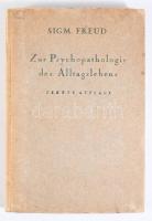 Sigmund Freud: Zur Psychopathologie des Alltagslebens Wien, 1924. Internationaler Psychoanalytischer Verlag. 310p. Kiadói papírkötésben