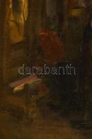 Jelzés nélkül, magyar festő, XX. sz. közepe-második fele: Olvasó lány, olaj, vászon, 100x120 cm