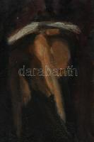 Jelzés nélkül, magyar festő, XX. sz. közepe-második fele: Olvasó lány, olaj, vászon, 100x120 cm KIZÁ...