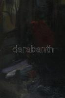 Jelzés nélkül, magyar festő, XX. sz. közepe-második fele: Olvasó lány, olaj, vászon, 100x120 cm KIZÁ...