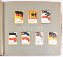 cca 1930 Die Flaggen Europas. Cigarettakép gyűjtő album,2+27 t. Kiadói papírkötés, Komplett, kártyák...