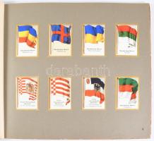 cca 1930 Die Flaggen Europas -Album 6. (Európai államok zászlóit tartalmazó cigarettakép gyűjtő albu...