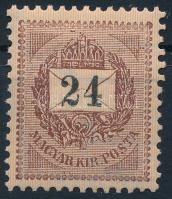 1889 24kr szépen centrált, 12 : 11 3/4 fogazással, POSTATISZTA (20.000) (ránc / crease)