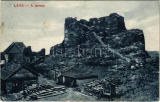 1912 Léva, Levice; várrom. Nyitrai és Társa kiadása / Levicky hrad / castle ruins (EB)