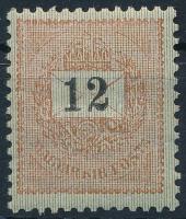 1898 12kr enyhén decentrált, 12 : 11 3/4 fogazással, POSTATISZTA, luxus minőségben (76.000)
