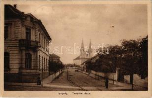 Ipolyság, Sahy; Templom utca. Polgár I. kiadása / street view, church (Rb)