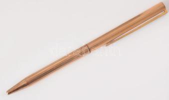 S.T. Dupont aranyozott golyóstoll, sorozatszámos, leírással, certifikáttal, díszdobozban