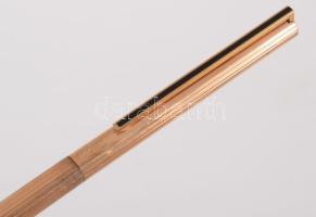 S.T. Dupont aranyozott golyóstoll, sorozatszámos, leírással, certifikáttal, díszdobozban