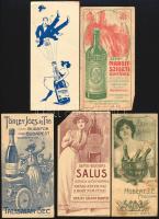 5 db számolócédula (Andrényi, Törley, stb.), sérülésekkel