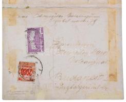 1926 Balatonfüred, Erzsébet udvar, 5-részes kihajtható panorámalap (r)