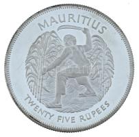 Mauritius 1977. 25R Ag "II. Erzsébet / Ezüst jubileum" kapszulában, dísztokban T:PP ködösödés Mauritius 1977. 25 Rupees Ag "Elizabeth II / Silver Jubilee" in capsule, in decorative case C:PP hazy Krause KM#43a