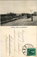 1936 Cegléd, Végh Sándor szőlőnagybirtokos szőlő és pincegazdasága, présház, szőlő és vasút részlet, reklám (EK)