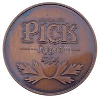 Fritz Mihály (1947-) 1994. "125 éves Pick Szeged" kétoldalas bronz emlékérem dísztokban (42,5mm) T:AU