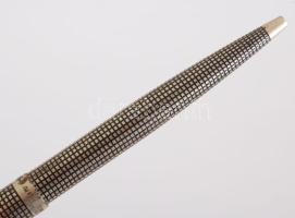 Parker sterling ezüstözött golyóstoll, jelzett, kopással, díszdobozban