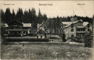 1918 Borszék, Borsec; Csíky és Excelsior villa / villas
