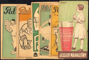 5 db számolócédula (Palma, Geissler, stb.), sérülésekkel