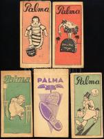 5 db Palma számolócédula, sérülésekkel