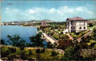 1922 Mali Losinj, Lussinpiccolo; Cigale. Pension Malepartus / general view, hotel, pension (EB)