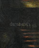 Buhály József (1945-): Kis diptichon, 1990. Akril, farost, jelezve jobbra lent, a hátoldalán autográ...