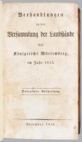 Verhandlungen in der Versammlung der Landstände des Königreichs Würtemberg im Jahr 1815. Vierte Abth...