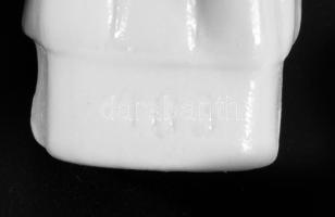 Antik porcelán kegytárgy figura, ragasztott, m: 12 cm