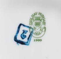 Zsolnay Pompadour mintás kávés készlet, teljes, jelzett, hibátlan