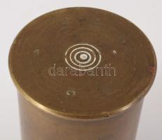 Antik bronz töltényhüvely, m: 9 cm