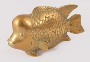 Bronz hal asztaldísz, 11x5,5 cm