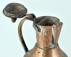 Réz kancsó, 19. sz., m: 33 cm